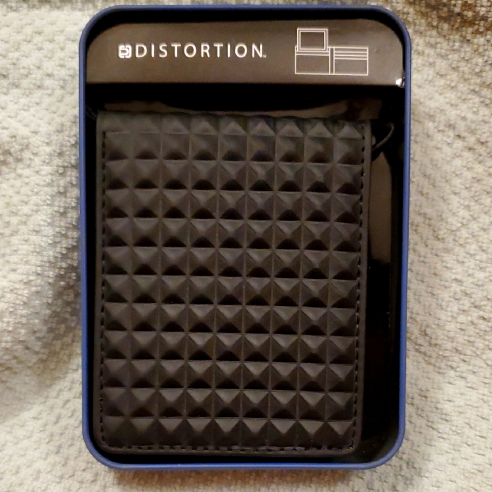 Distortion Wallet Black Textured New